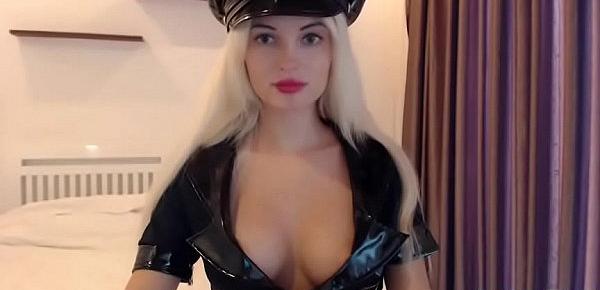  Blonde Devil act sexyest police officer ewer sawd live